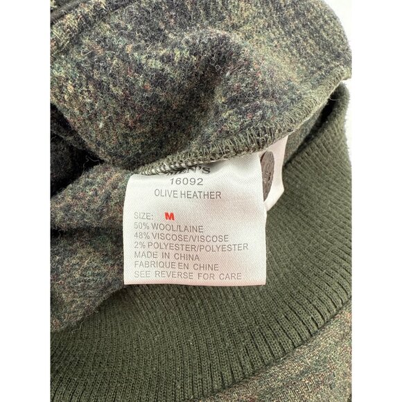 Woolrich Mens Outdoor Wool Jacket M Green Made In China - Picture 7 of 8